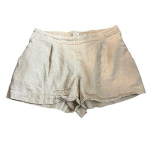Women's Loft Tan Linen Shorts